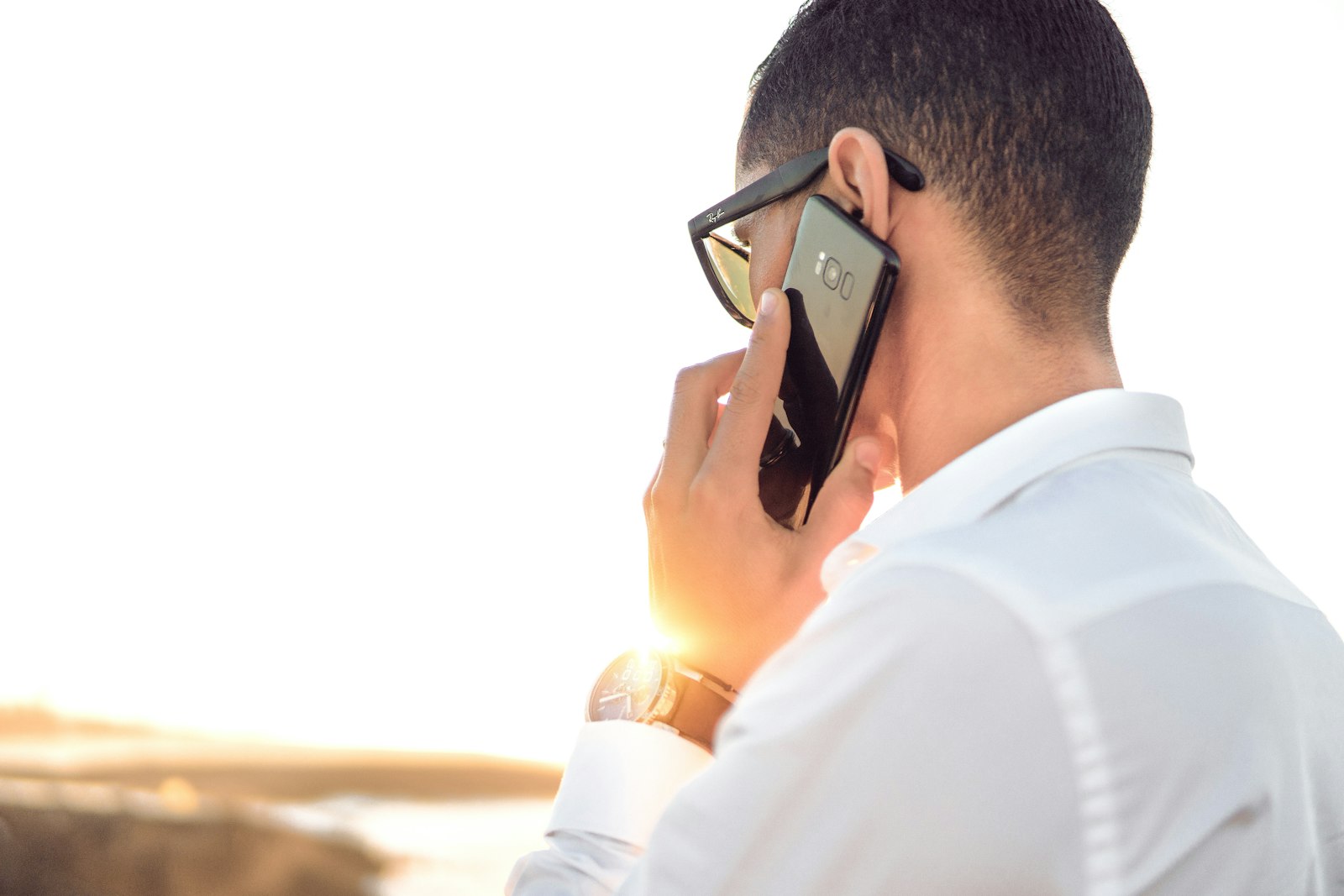 Person on a late-night phone call